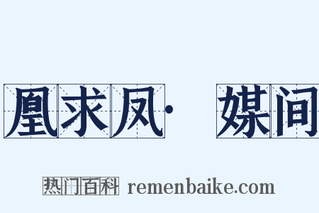 凰求凤·媒间是什么意思的图片